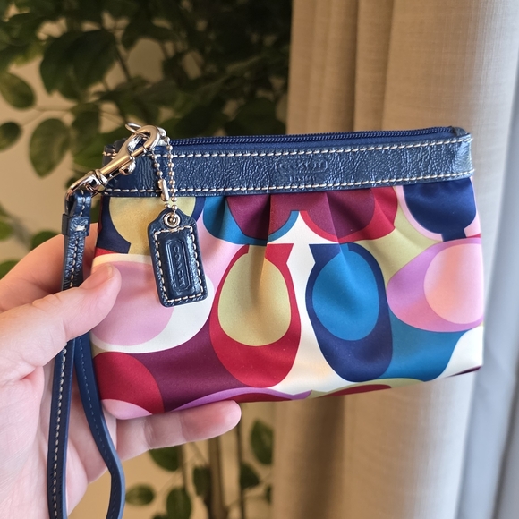 Coach Y2K Multicolor Signature Wristlet - Picture 2 of 4